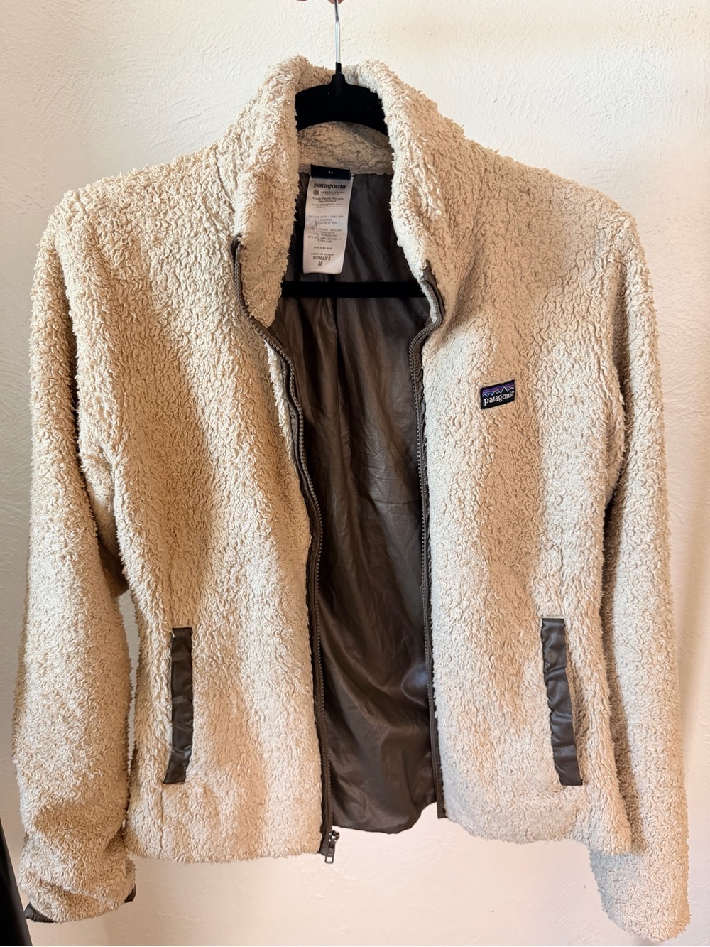 Patagonia Cream Sherpa Full-Zip Jacket -‎ Size M